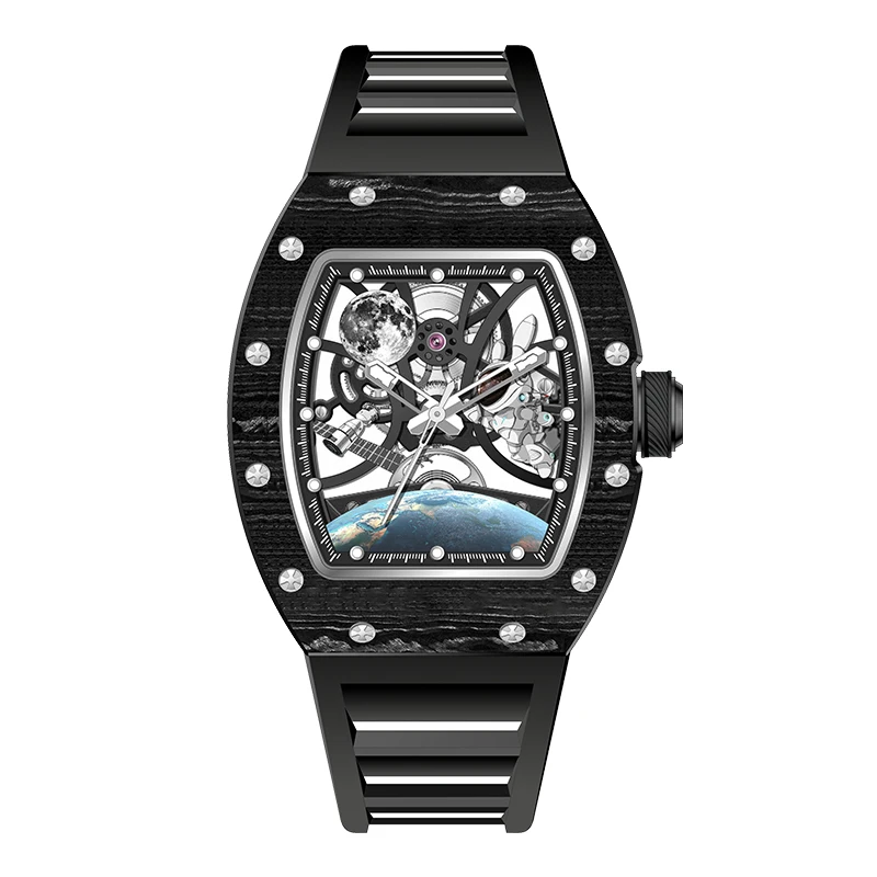 2025 Automatic Movement Mechanical Wrist Watches Men Hollow Design Waterproof Watch High Quality Custom Logo Automatic Watches