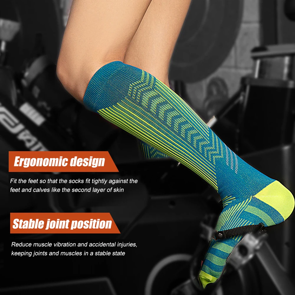 

1 пара компрессионных носков 15-20 мм рт. ст. — поддержка медицинского класса для бега, кормления, путешествий и кровообращения (мужчины/женщины)