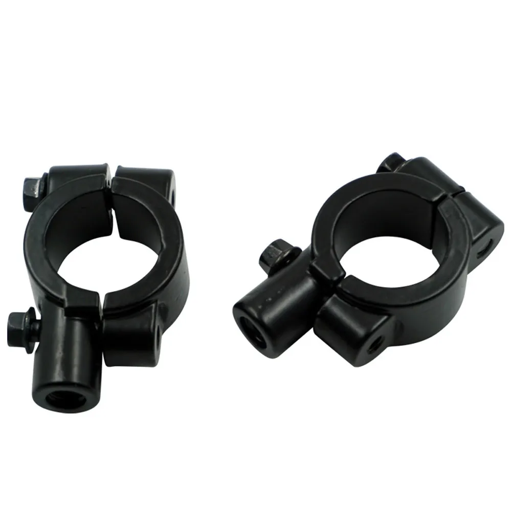 Aluminum Mirror Mount Clamp Adapter for 25mm Handlebars and For M10 10mm Thread Compatible with Motorcycle Mirror Hardware