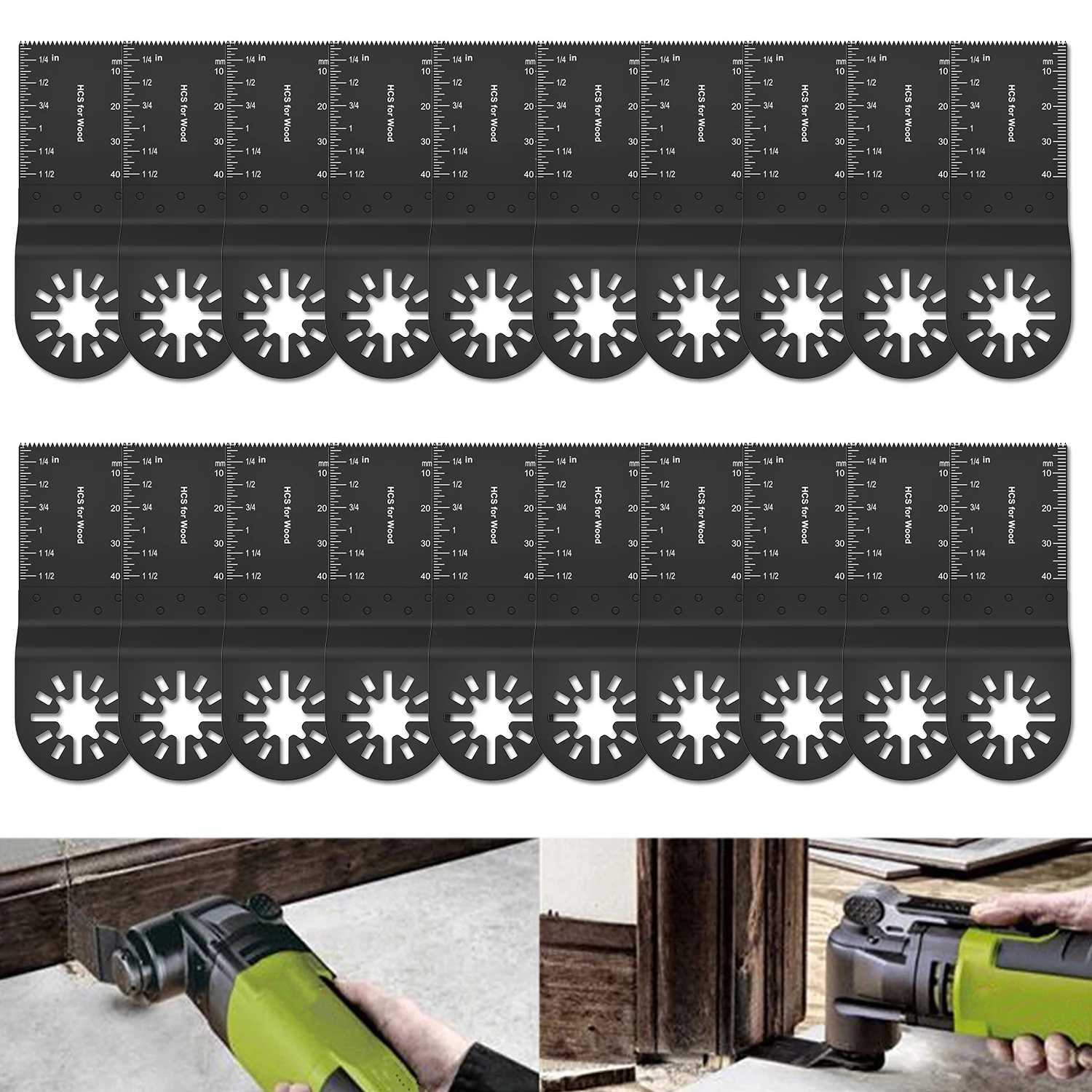 20PCS Multi Tool Blades Oscillerend Zaagblad Multifunctioneel Zaagblad Vernieuwer Multi Cutter Blade Voor Hout Plastic Metaal Cutti