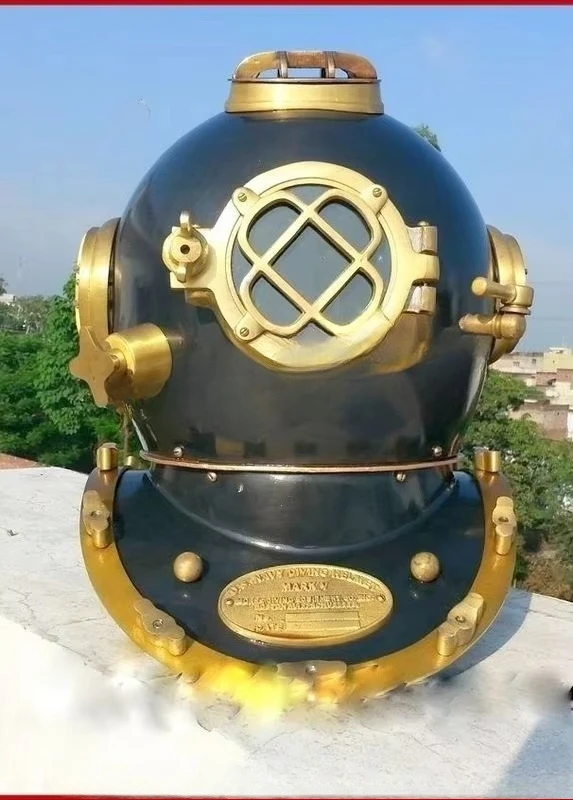 Brass diving helmet metal frame adult diving swimming decoration