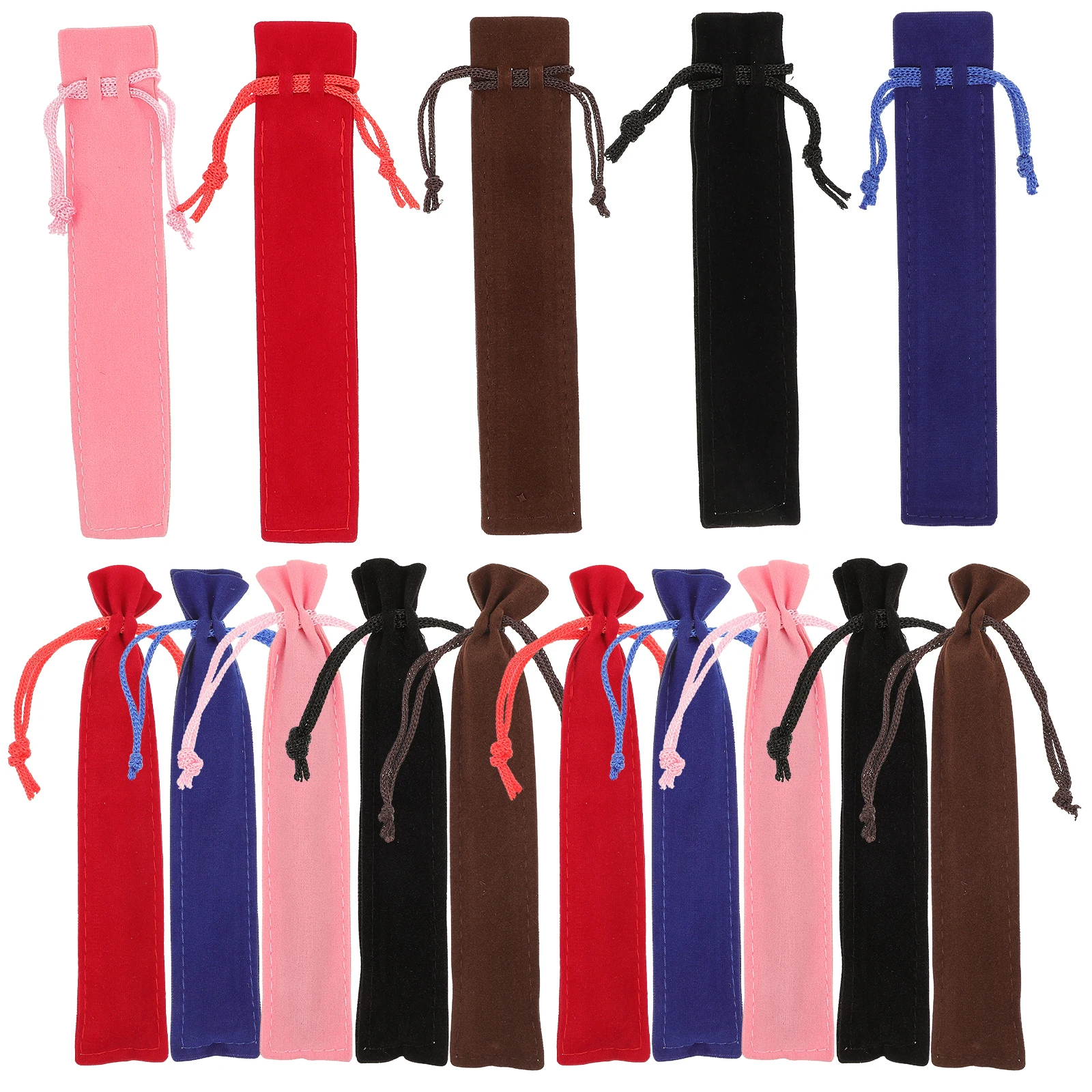 

20pcs 25 Pieces Pen Bag Flannel Drawstring Lightweight Office School Supplies Desk Organizer Storage Solution Pen Pouch