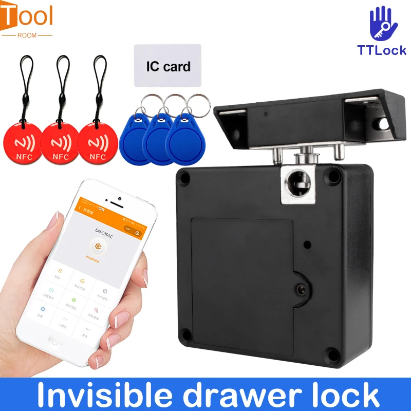

Smart Cabinet Invisible Electronic RFID Lock Keyless Drawer Door Locks Sensor Opening Intelligent Sensor Shoe Wardrobe Locker