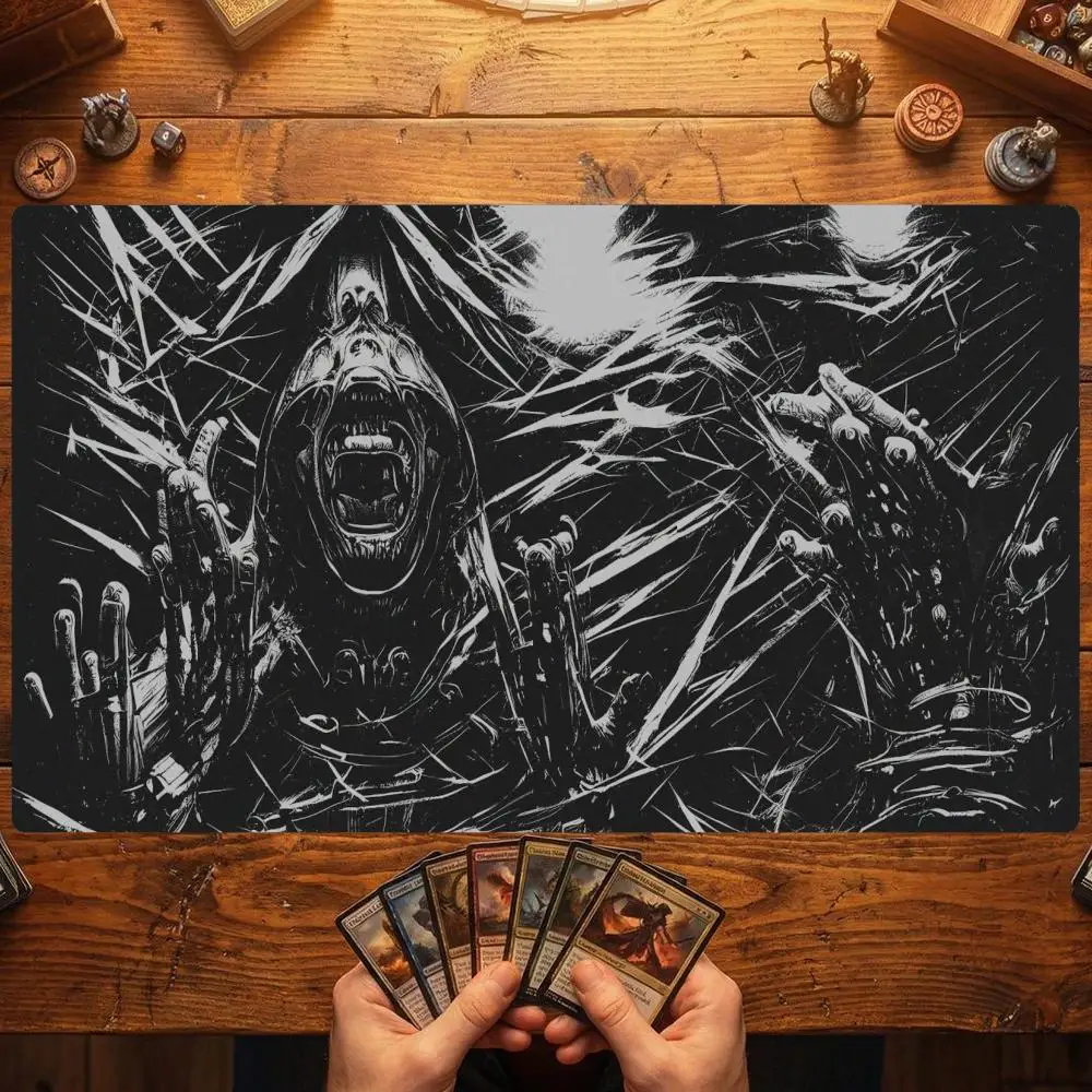 Battlefield Warriors TCG Playmat Magic Card Battle Mat Non-Slip Durable Stitched Edge 35X60CM Desk Mat Tapete Magic Mat