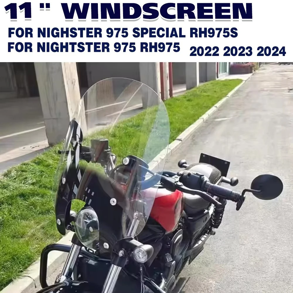 Kompatibel mit Nightster 975 RH 975 Nightster 975 2022-2024 Motorrad Windschutzscheibe Montage Halterung Windschutzscheibe Deflektor Unterstützung