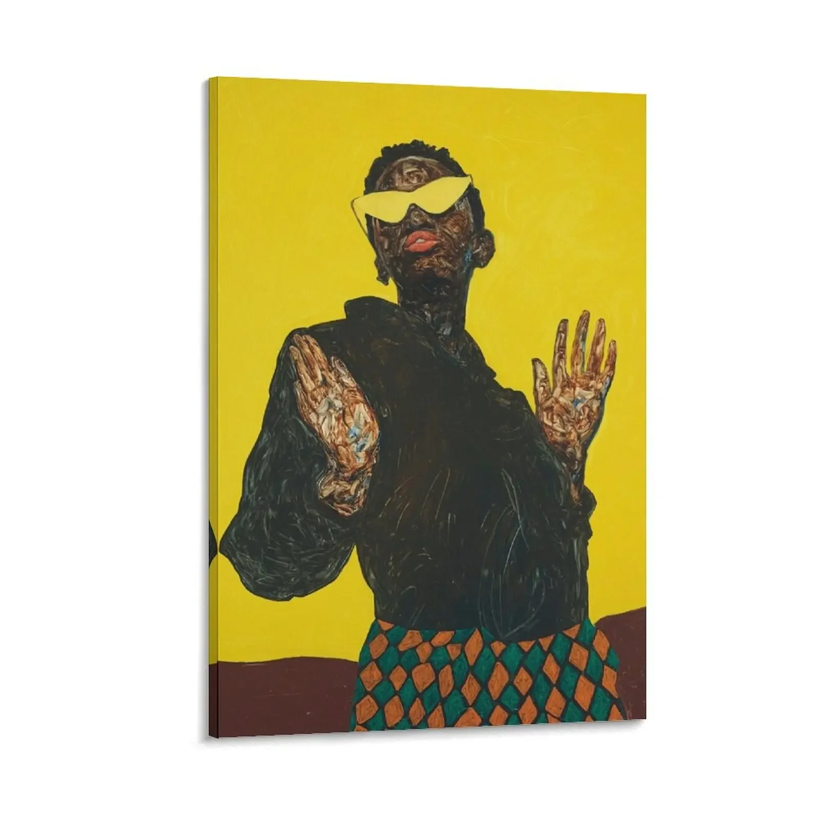 

Amoako Boafo Hands Up Canvas Painting cute room decor home decor korean room decor