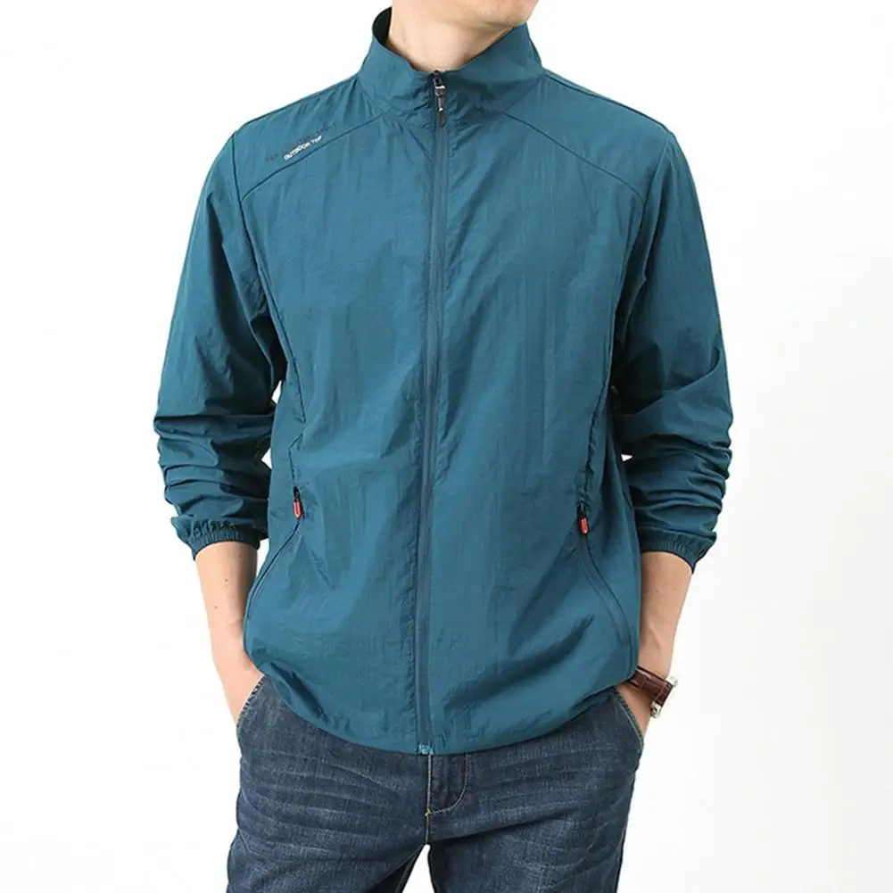 ใหม่ครีมกันแดดกลางแจ้งแจ็คเก็ตฤดูร้อน Ultra Light และเสื้อบาง Men's Windbreaker เสื้อกีฬากลางแจ้ง Quick Dry Skincare Top