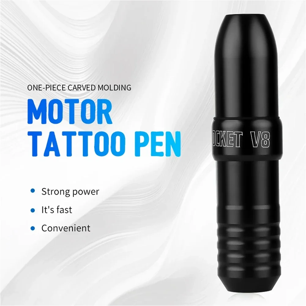 

Rocket V8 Tattoo Pen Strong Motor Permanent Makeup Tattoo Machine with RCA Interface & Cable for Beginners Tattoo Supplies