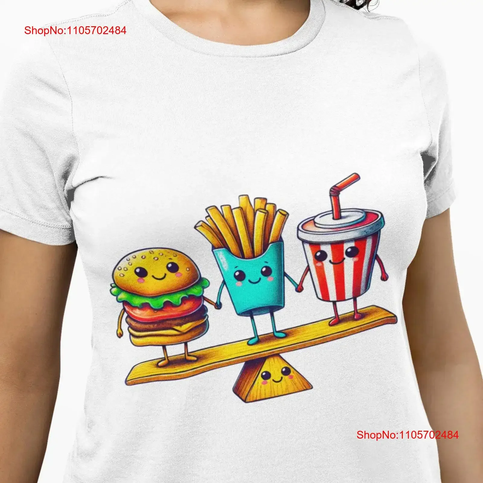 Cute Burger Fries Soda T Shirt Fun Fast Food Novelty Cartoon Whimsical Idea Trendy Foodie Apparel Top vintage Washed