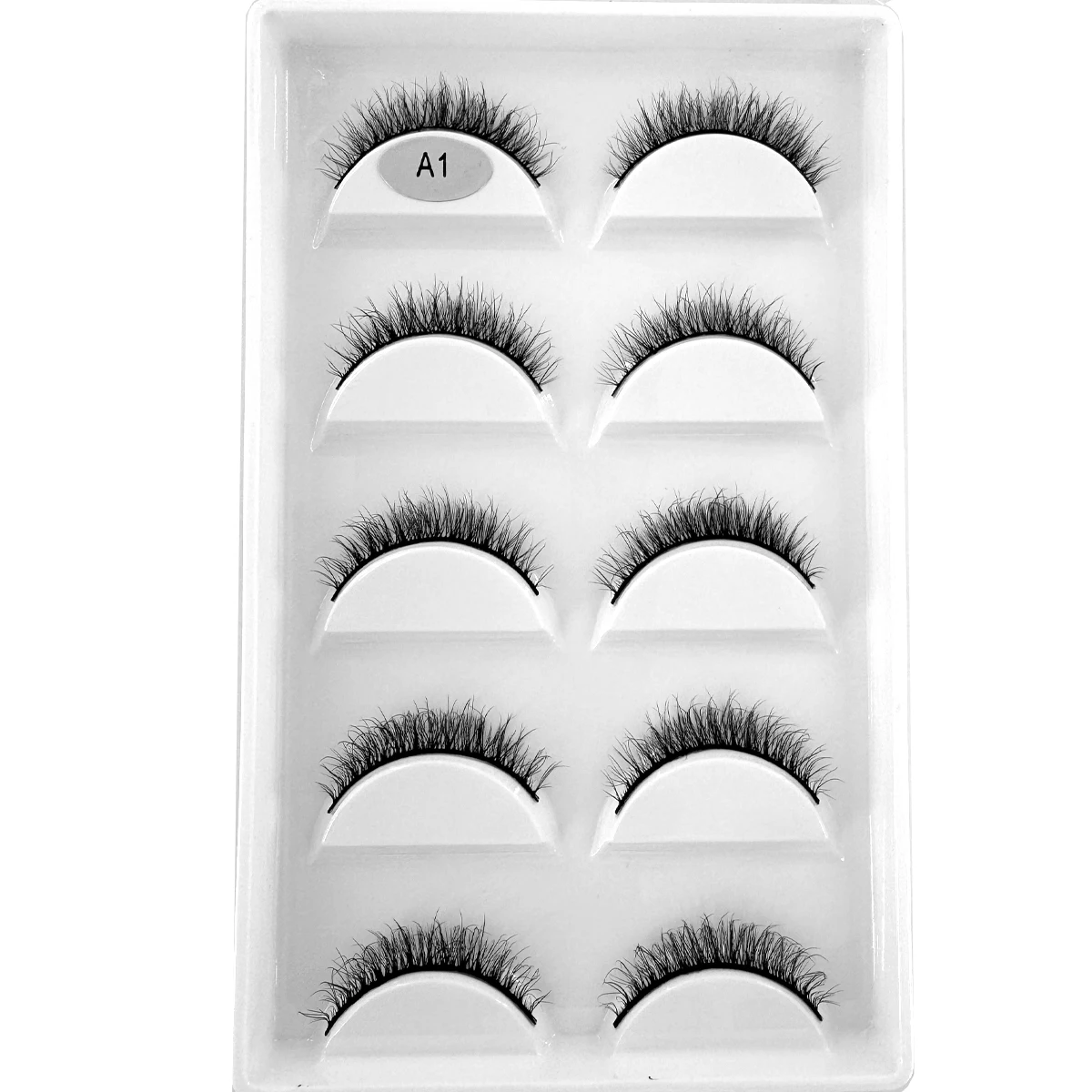 5 Paar natürliche lange falsche Wimpern gefälschte Wimpern langes Make-up 3D-Nerzwimpern Verlängerungswimpern wiederverwendbare Nerzwimpern für Schönheit – Detail 9