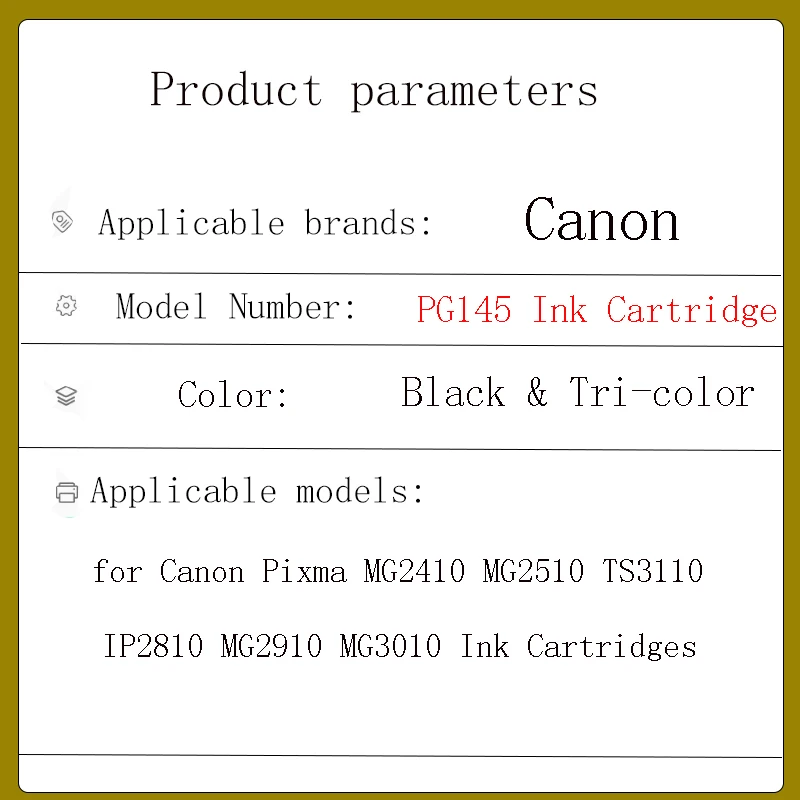 einkshop  PG145 CL146 Smart ink Cartridge Refill Kit PG145 CL146 For Canon  Pixma MG2410 MG2510 TS3110 IP2810 MG2910 MG3010