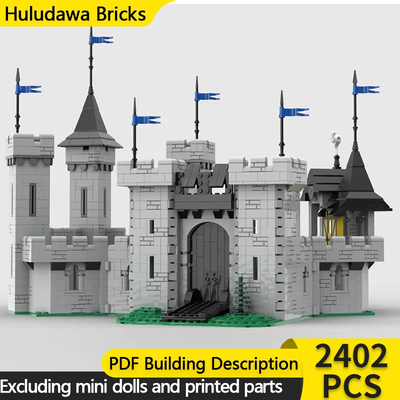 Medieval Street View Model MOC Building Bricks Ancient Castle Fortress Modular Technology Gift Holida Assemble Children Toy Suit