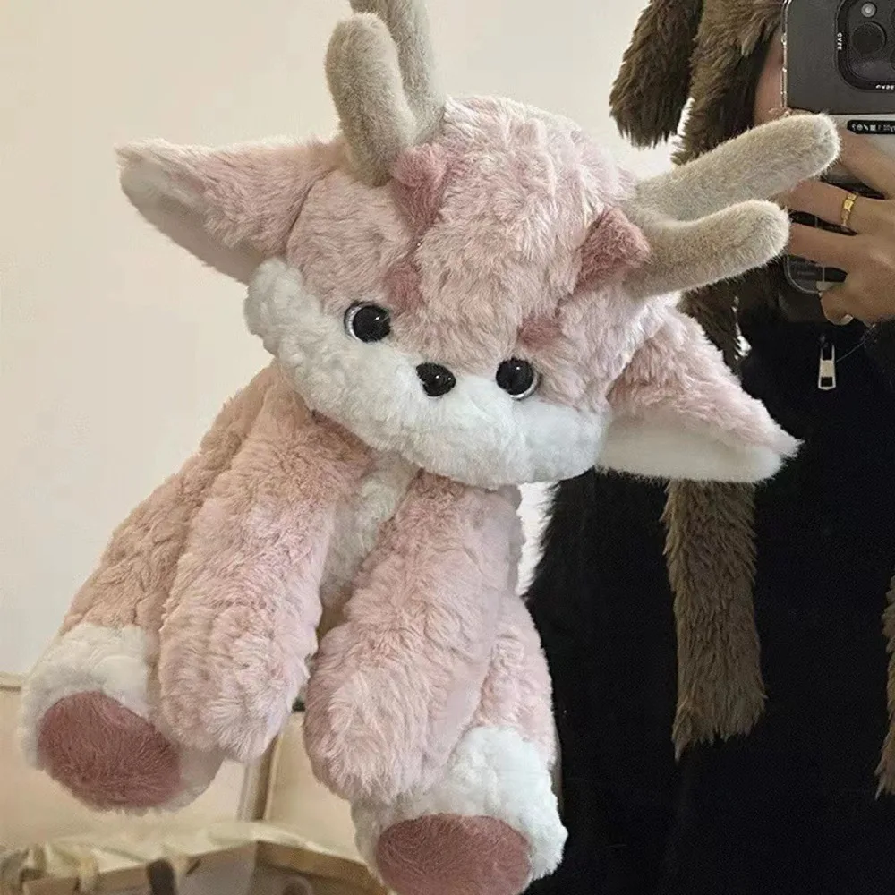 Jouet en peluche Dragon rose, mignon, année du zodiaque porte-bonheur, compagnon de sommeil, cadeau d'anniversaire pour filles et femmes, oreiller doux à câliner