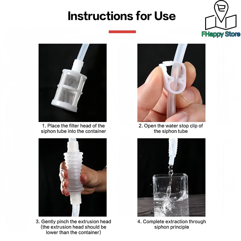 

Transparent Semi-automatic Home Brew Syphon Pack Hand Knead Siphon Filter Food Grade Tube 2M/2.5M For Wine Making For Homebrew