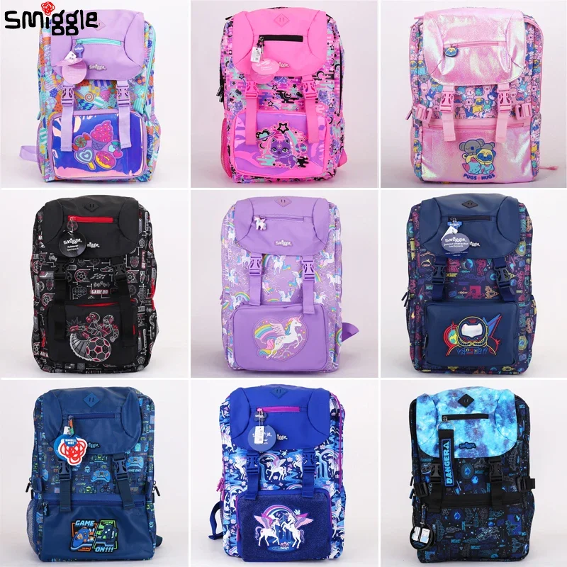 Genuine Australian Smiggle Waist Buckle Backpack For Children Princess Flip Backpack For Students Mailman Backpack Student Gift