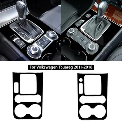 Piano Black Plastic Interior Central Control Gear Panels Trim Sticker for Volkswagen Touareg 2011-2018 Car Interior Accessories