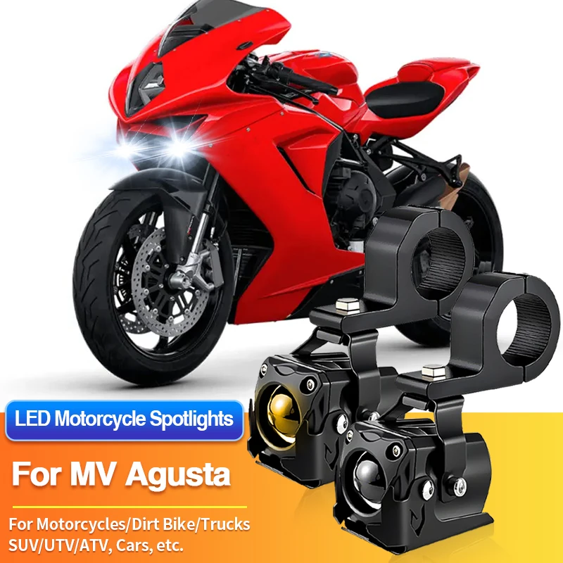

1/2PCS LED Universal Motorcycles Headlights Fog Light UTV ATV for MV Agusta Brutale 1000RR/800 RR SCS/800 Rosso/1000 Nurburgring