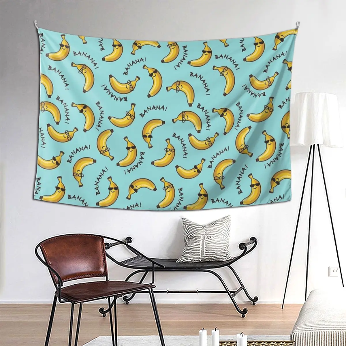 

I Am A Cool Banana Pattern Tapestry Art Wall Hanging Aesthetic Home Decoration Tapestries for Living Room Bedroom Dorm Room