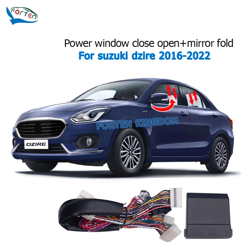 Forten Kingdom Car Side Rear View Mirror Folding And Auto Window Closer Open Kit For suzuki dzire 2016-2022