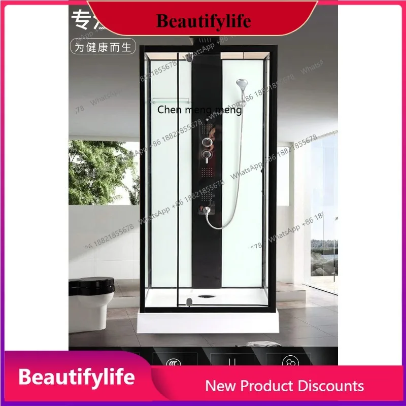 

D178 Square shower room, small apartment bathroom, tempered glass partition, integrated bathroom, simple household