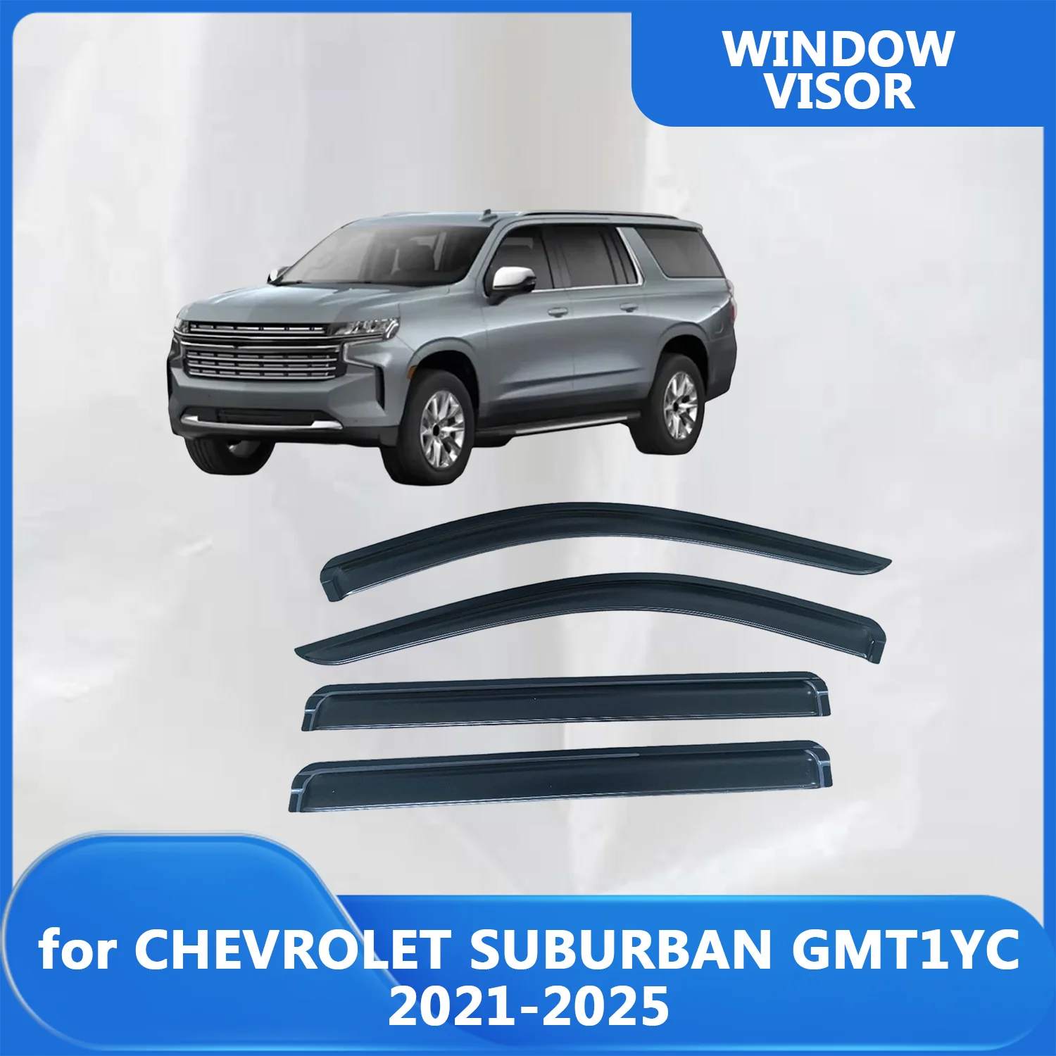 

Window Visor for CHEVROLET SUBURBAN GMT1YC 2021 2022 2023 2024 2025 Wind Deflectors Rain Guards Door Visor Vent Shades Ventvisor