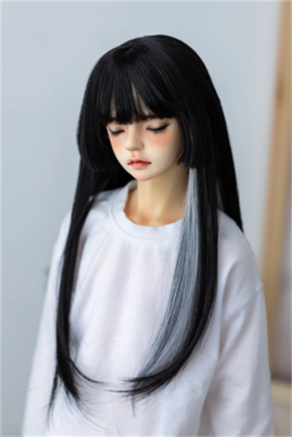 BJD/SD/DD wig for 1/3,1/4 High temperature silk long straight hair BJD doll accessories(no dolls)