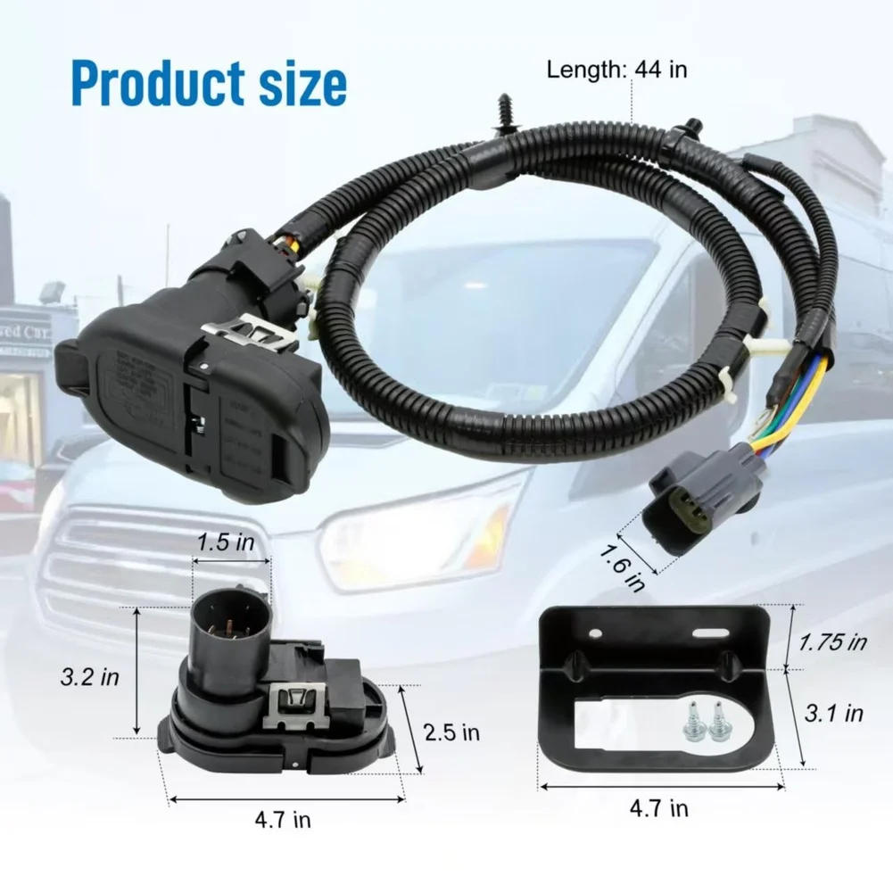 

2026 New Direct Fit Trailer Tow Harness CK4T-13B576-KE For Ford Transit= Van Rear Bumper Wiring Connector Easy Installation