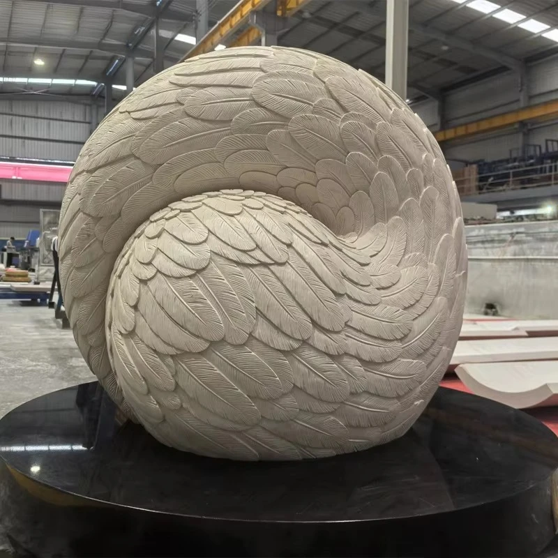 High quality luxury design natural marble hand-carved sculpture custom pattern stone statue