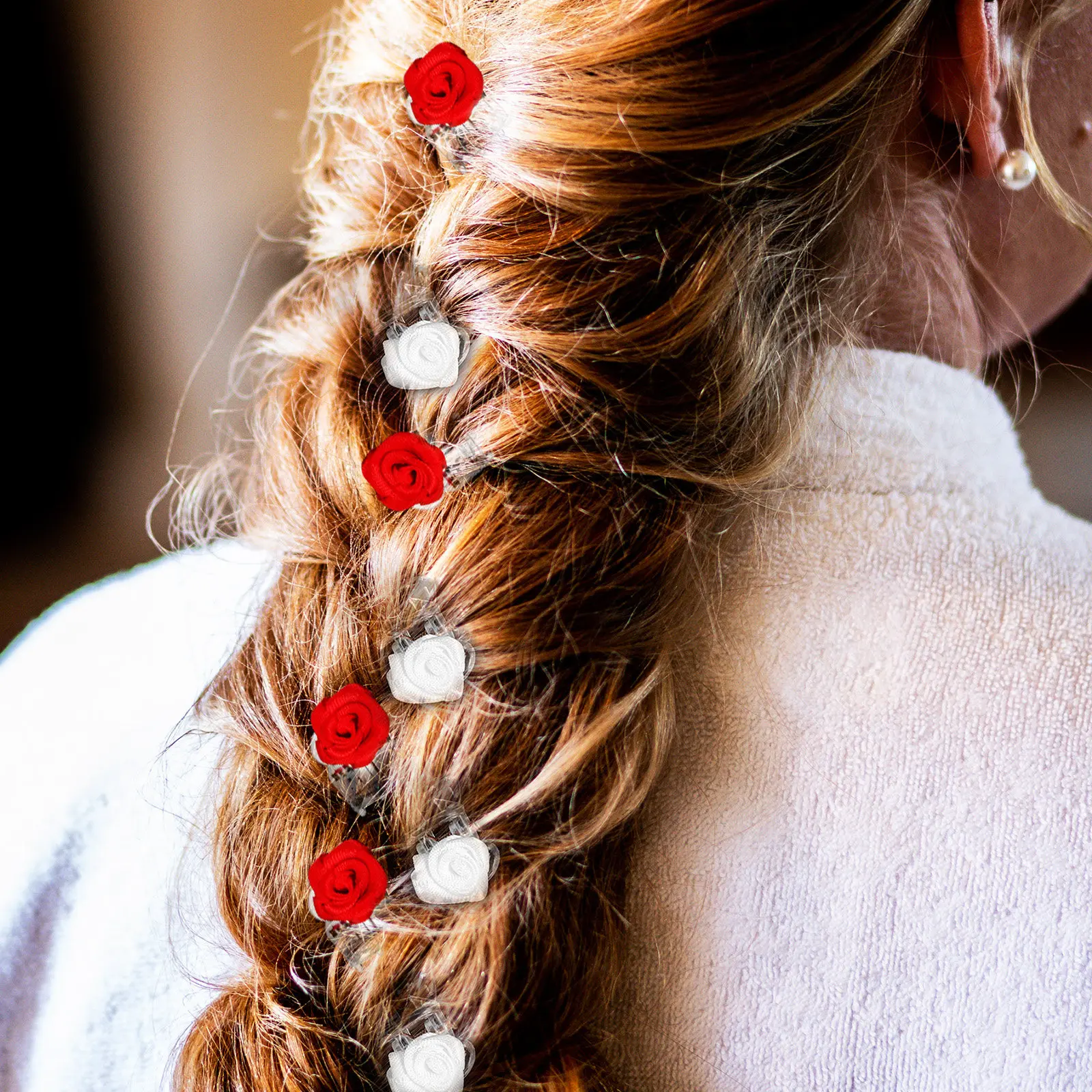 

20Pcs Hair Clips Rose Flower Small Barrettes for Women Girls Flexible Sturdy Jaw Clips Hair Accessories for Party Wedding Prom