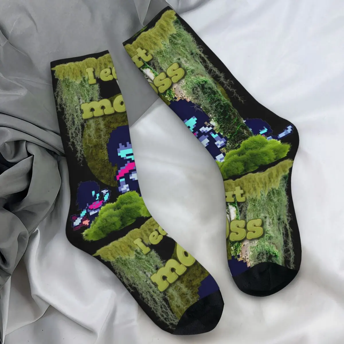 

Носки I Eat Moss Kris Deltarune, чулки для отдыха, осенние нескользящие мужские носки, дышащие носки для бега на заказ