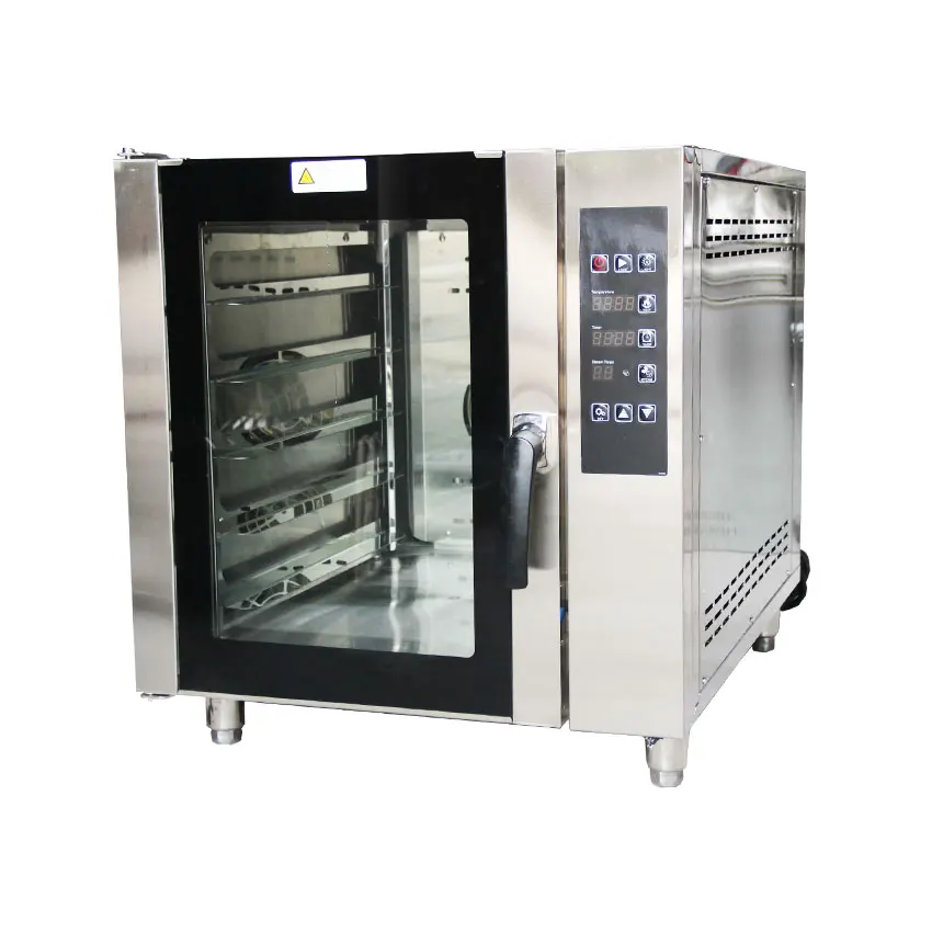 380V 5/8/10 Plate Stainless Steel Hot Air Circulating Oven, Available in Gas and Electric Models, Adjustable for Many Functions