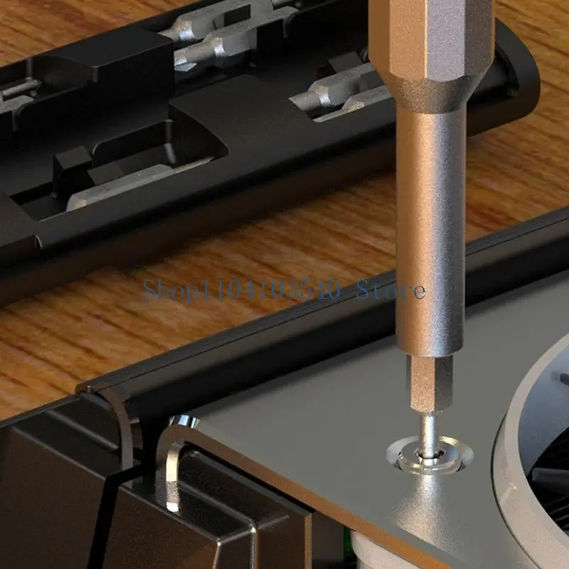 02dc 25 1 chave fenda Mini Mini com alça alumínio e multi bits para manutenção computador para