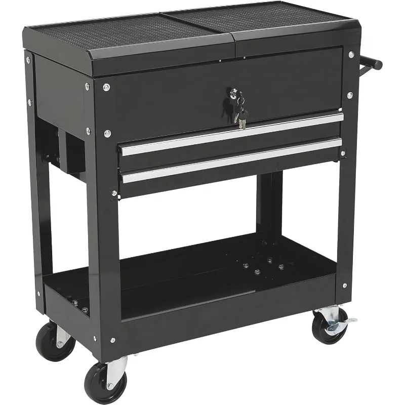 

28in. 2-Drawer Tool Cart - 30-1/2in.L x 14-1/2in.W x 33in.H, 350-Lb. Capacity