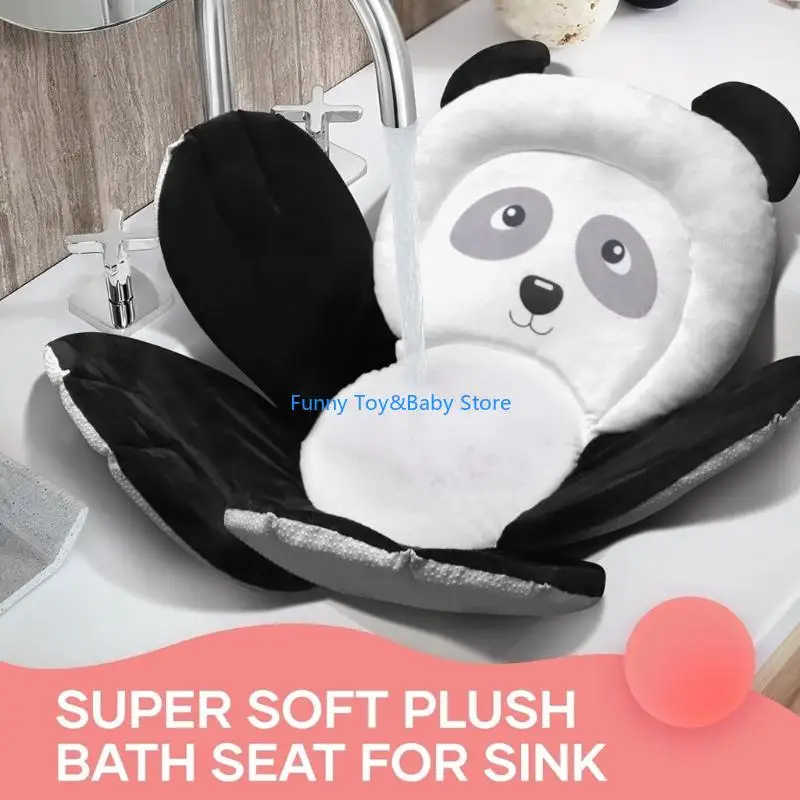 Panda Baby Bath Pad Quick Dry Bath Cushion Comfortable Mat for Infant Newborns 0-6 Months Bathtub Essential C90B