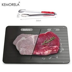 Fast Defrosting Tray Aluminium Alloy Thaw Food Defrosting Tray Frozen Meat Fish Food Tray With Brush Meat Tools