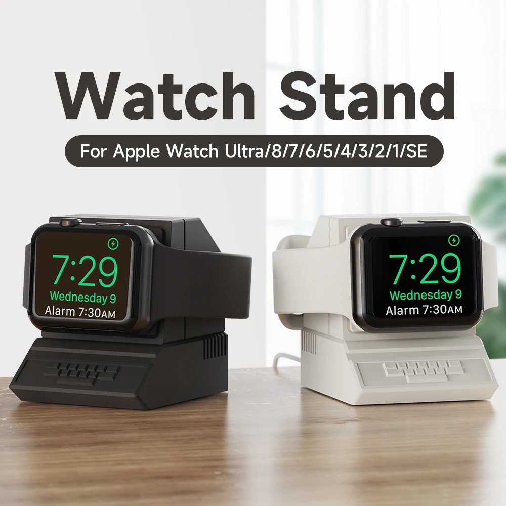 Charger Stand Holder for Apple Watch Series Ultra 8 7 6 5 4 3 21 SE Charging Dock for iWatch 44 40 45 41 42 38mm Charge Cable