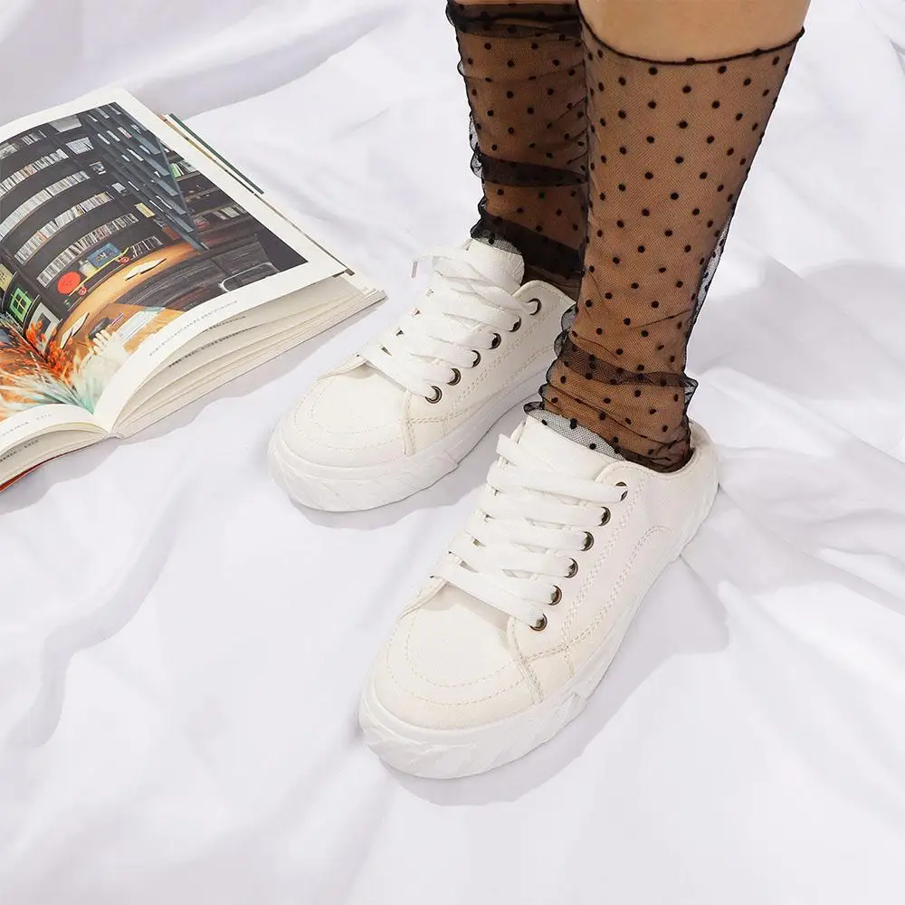 

Transparent Female Fashion Dot Tulle Socks Dress Socks Glass Stockings Nylon