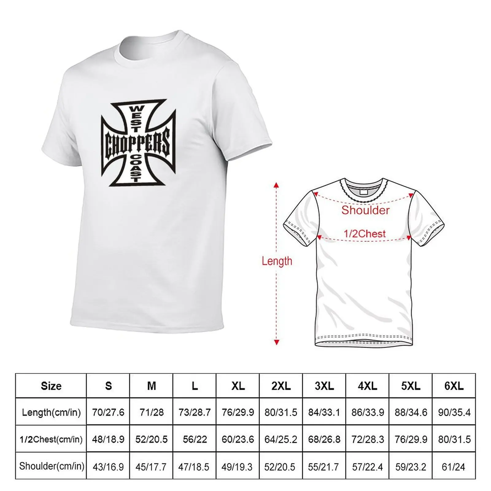 the west -CHoPPerS- CoaSt- motorcycles factory merch T-Shirt plain graphic t shirts T-shirt men