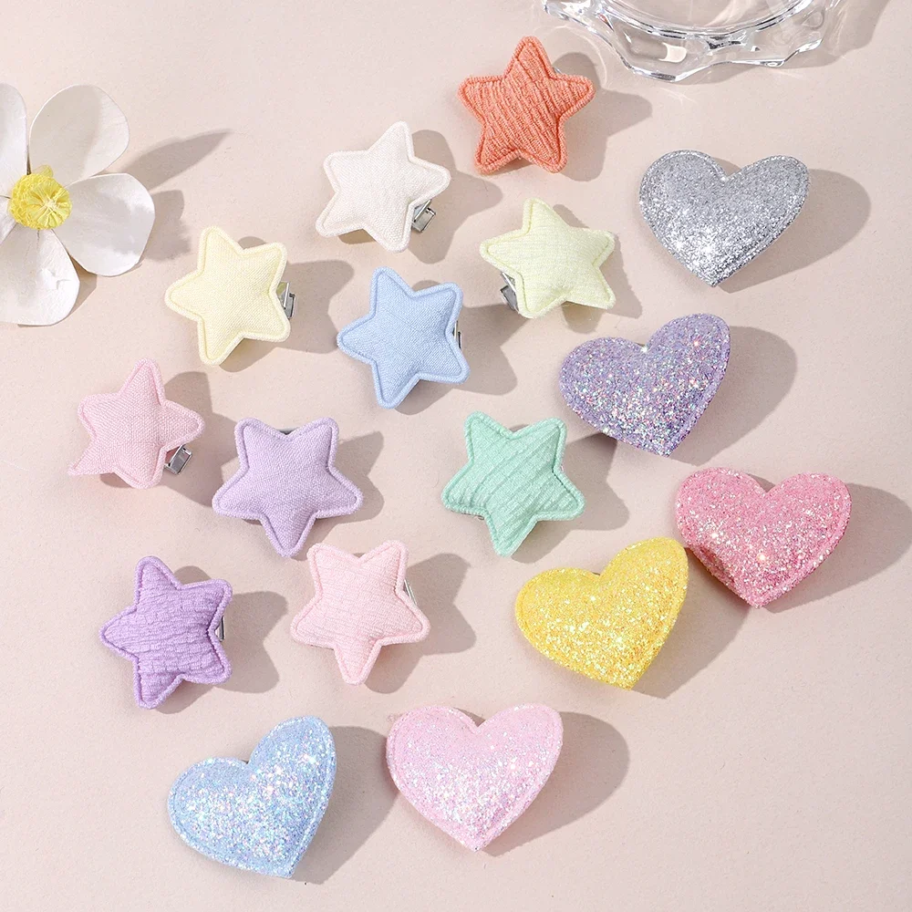 10 pz/set bambini colorati Mini Star fermagli per capelli accessori per capelli per ragazze bambini Candy Love fermaglio per capelli Clip a becco