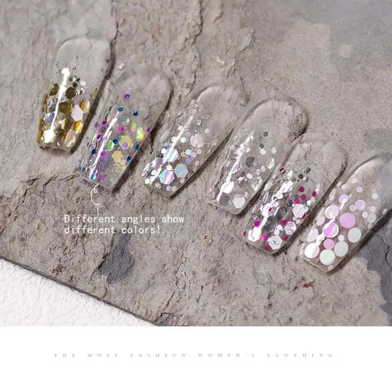 Nagel Glitter Flocken Set holo graphische Explosion Flash Pulver Pailletten Paille tte Maniküre Nail Art Pigment Dekoration Werkzeuge glsp