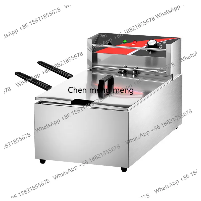 

Electric fryer large single cylinder fryer fries machine 12L fryer fritters machine semi-automatic