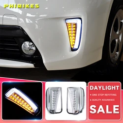 LED Front Turn Signal Lamp White DRL Daytime Running Light For 12-15 Toyota Prius Facelift XW30