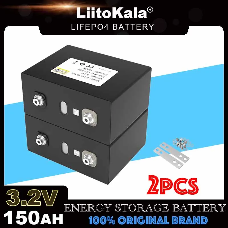 

LiitoKala 3.2V 150Ah LiFePO4 battery DIY 4s 8s 12v 24V Motorcycle Electric Car travel Solar inverter Batteries Grade A