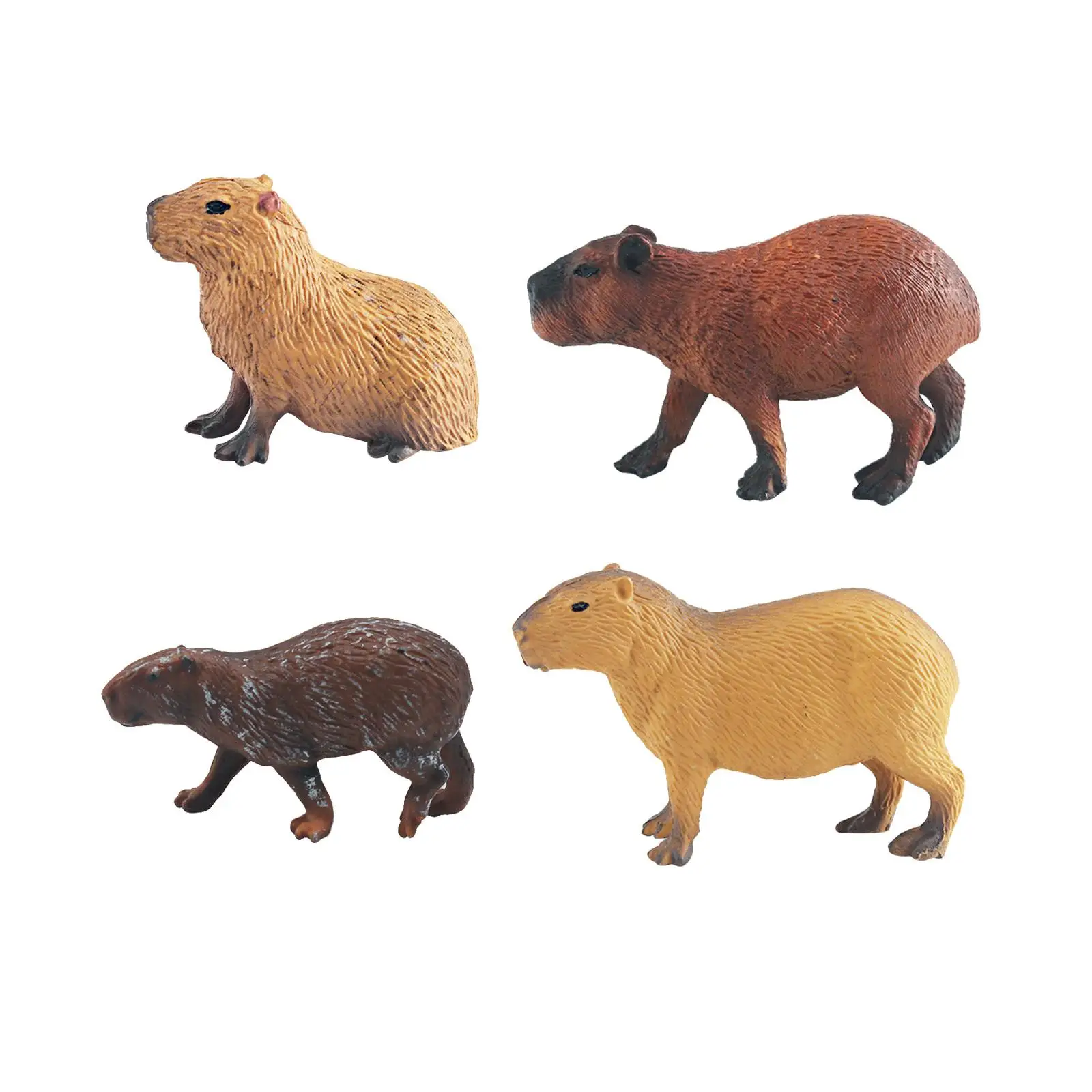 6xMini Capybaras الشكل الإبداعية كابيبارا تمثال للبنين بنات هدايا عيد ميلاد