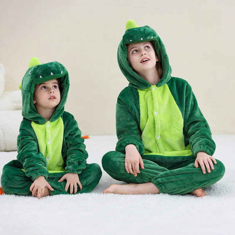 

Flannel children's one-piece suit, animal-shaped one-piece suit, cross-border home wear, party performance wear