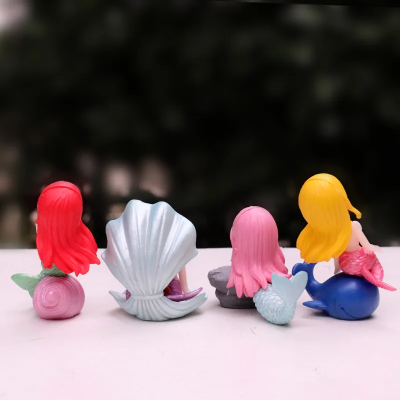 Mermaid Sculpture Mini Figurines Resi Ornaments for Aquarium Fish Tank Bonsai Garden Home Table Fairy Tale Micro Landscape Decor - view 6