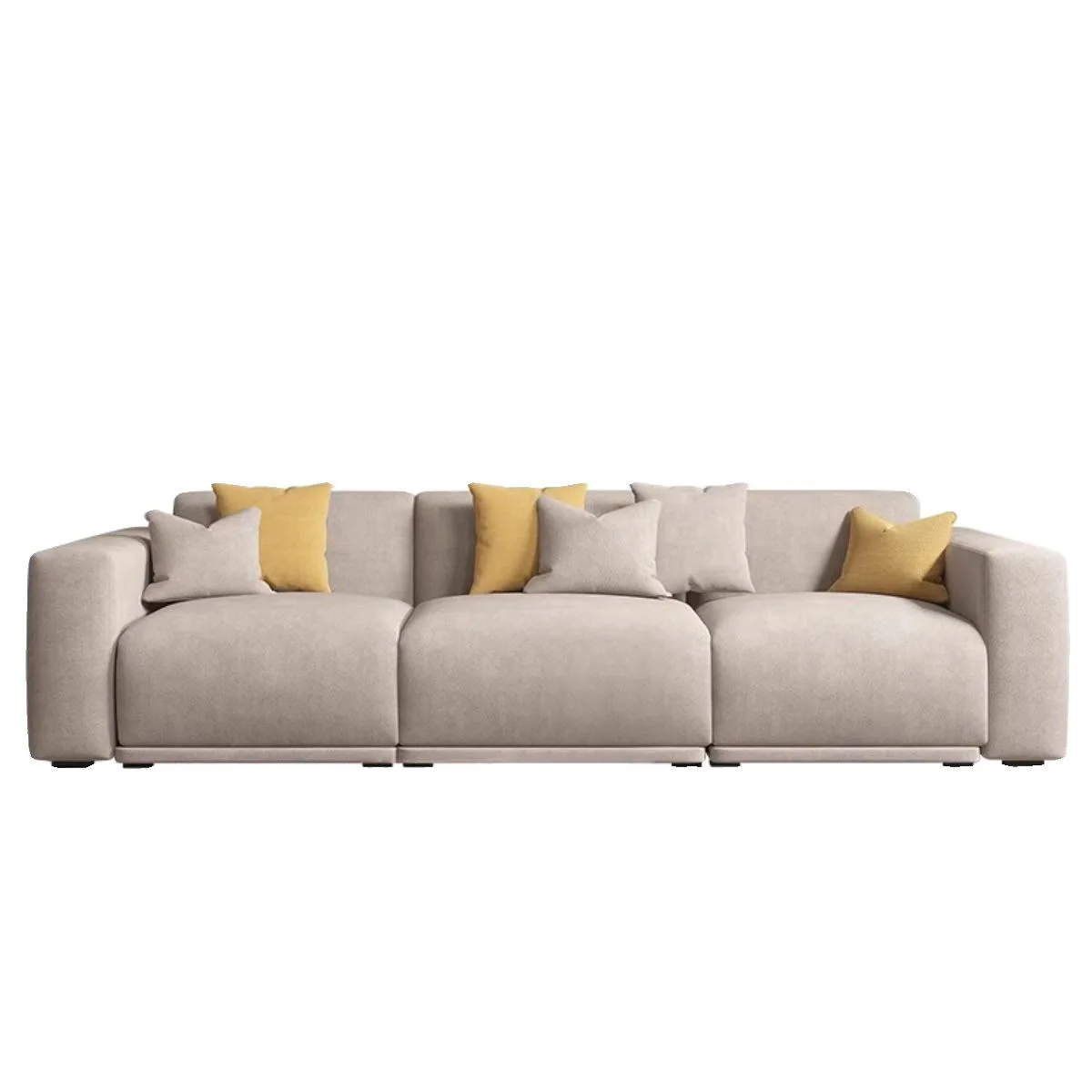 

Home silent wind, sofa, high end, living room, Foshan cotton and linen 2 meters, four seats, straight row