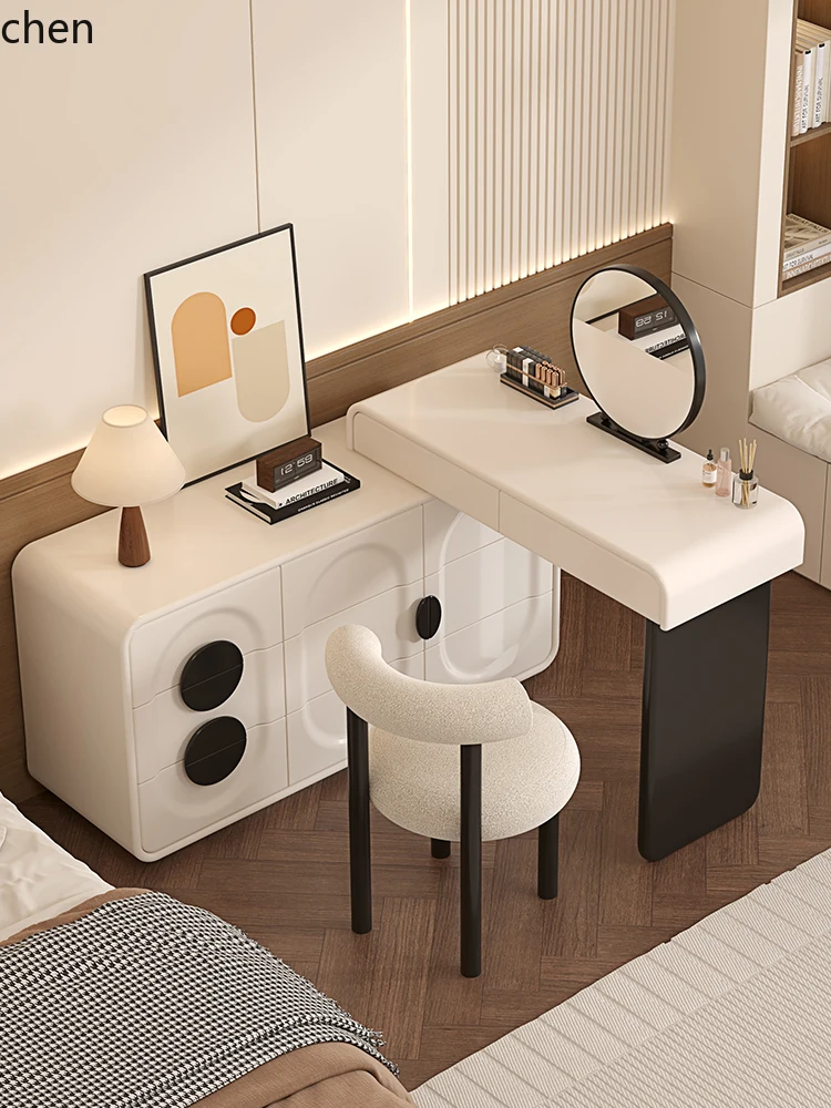dresser chest integrated bedroom modern simple makeup table solid wood bedside makeup table