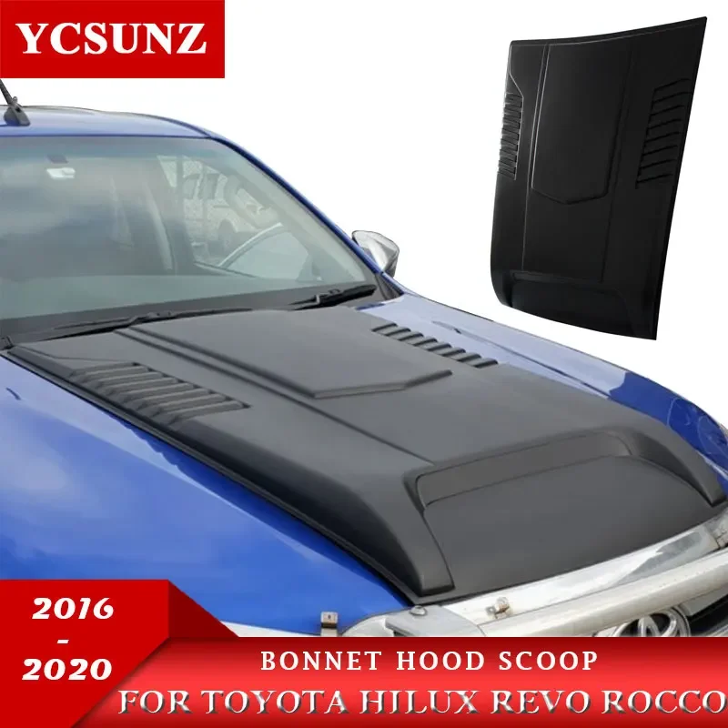 

ABS Bonnet Hood Scoop For Toyota Hilux Revo Rocco 2016 2017 2018 2019 2020 SR5 Double Cabin Car Accessories