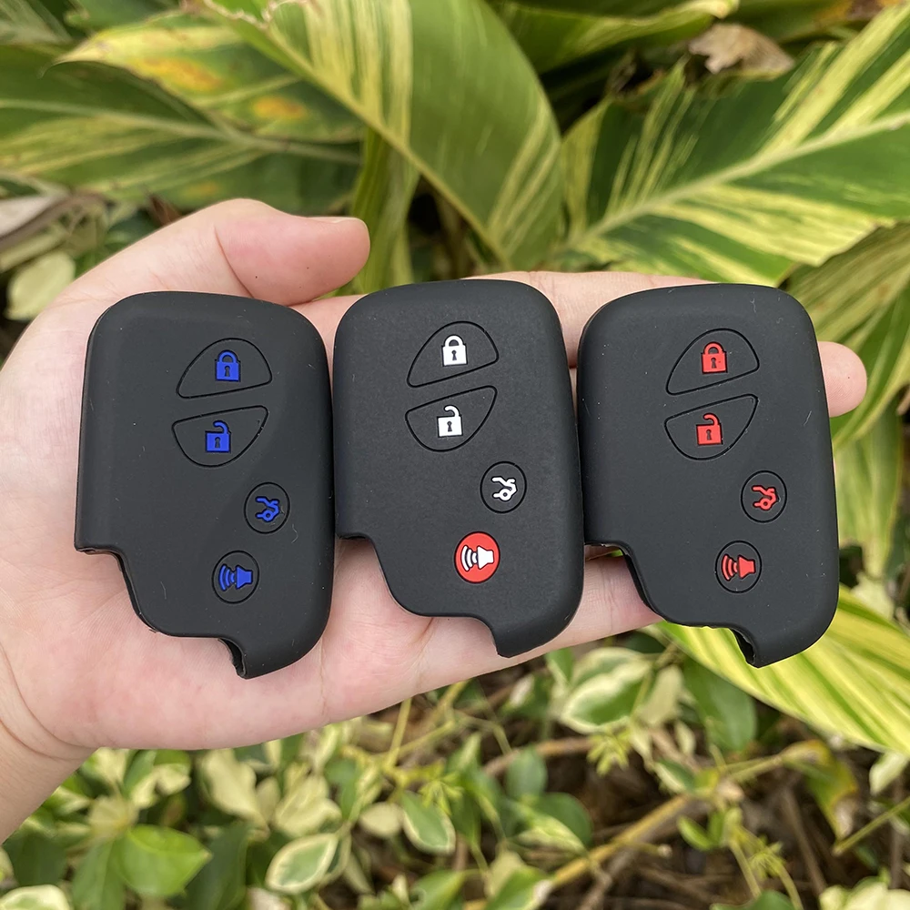 4 Buttons Silicone Car Fob Key Cover Protect Skin Case Rubber Shell Holder for Lexus Ct200h Es350 Gs350 Gs450h Gs460 Is250 Is350